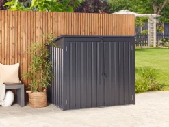 Abrigo De Jardim Em Metal Cinzento 134 X 158 Cm Moena