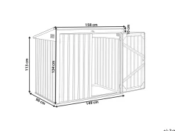 Abrigo De Jardim Em Metal Cinzento 134 X 158 Cm Moena