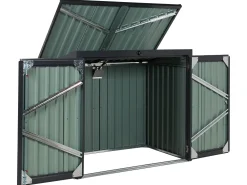 Abrigo De Jardim Em Metal Cinzento 134 X 158 Cm Moena