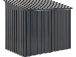 Abrigo De Jardim Em Metal Cinzento 134 X 158 Cm Moena