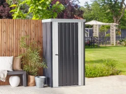 Abrigo De Jardim Em Metal Cinzento 98 X 180 Cm Umbria