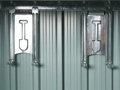 Abrigo De Jardim Em Metal Cinzento 98 X 180 Cm Umbria