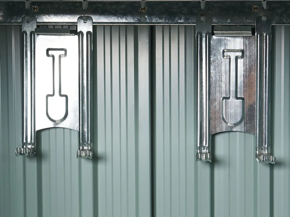 Abrigo De Jardim Em Metal Cinzento 98 X 180 Cm Umbria