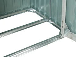 Abrigo De Jardim Em Metal Cinzento 98 X 180 Cm Umbria