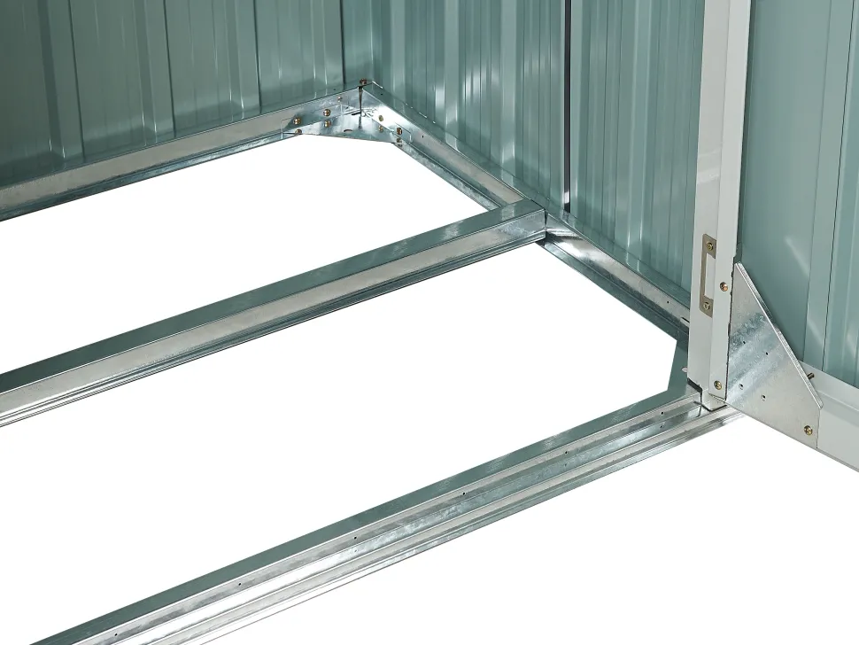 Abrigo De Jardim Em Metal Cinzento 98 X 180 Cm Umbria