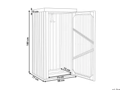 Abrigo De Jardim Em Metal Cinzento 98 X 180 Cm Umbria