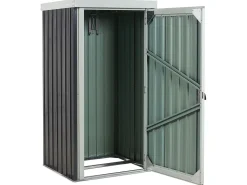 Abrigo De Jardim Em Metal Cinzento 98 X 180 Cm Umbria