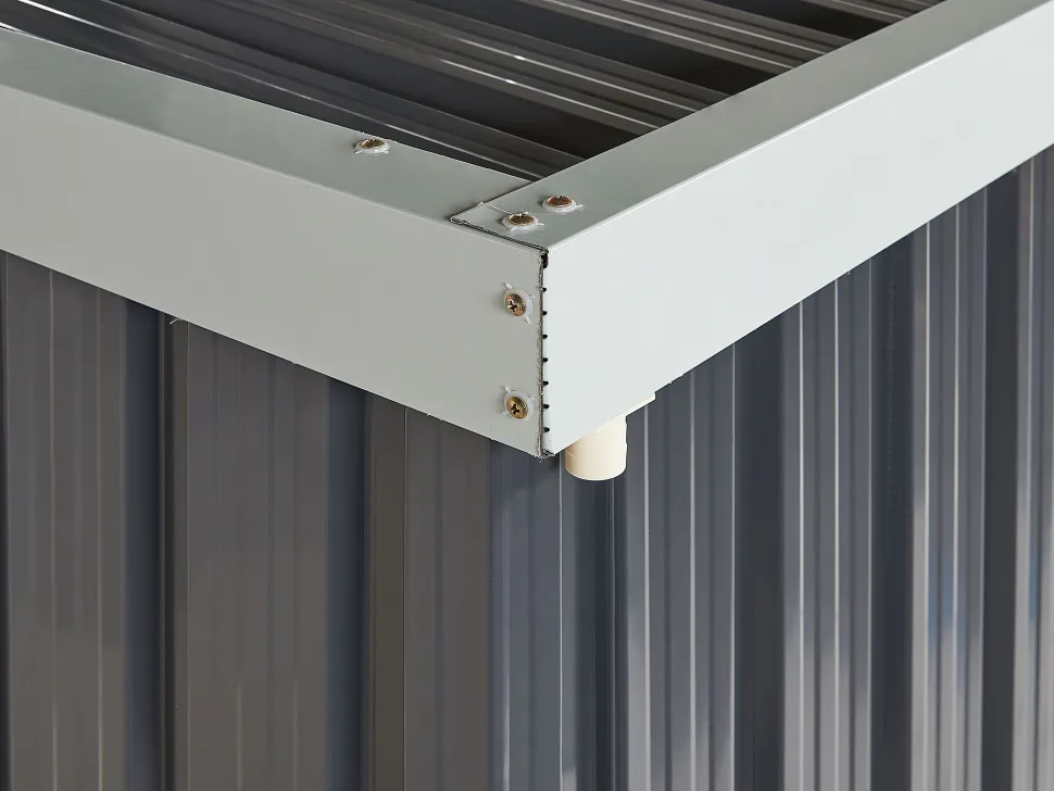 Abrigo De Jardim Em Metal Cinzento 98 X 180 Cm Umbria