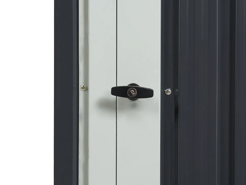 Abrigo De Jardim Em Metal Cinzento 98 X 180 Cm Umbria