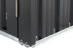 Abrigo De Jardim Em Metal Cinzento 158 X 270 Cm Aosta