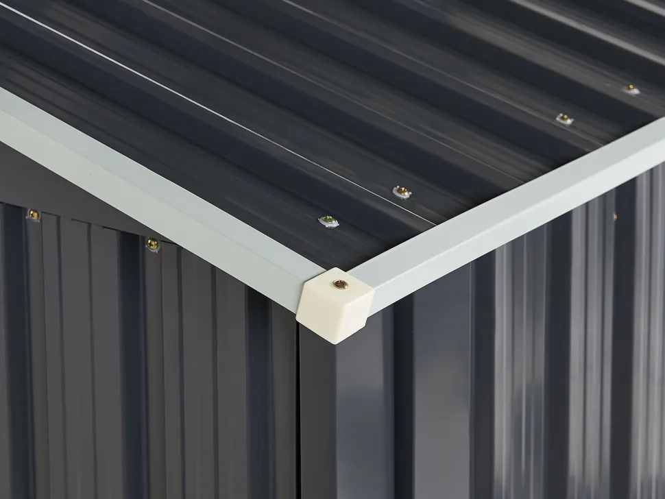 Abrigo De Jardim Em Metal Cinzento 158 X 270 Cm Aosta