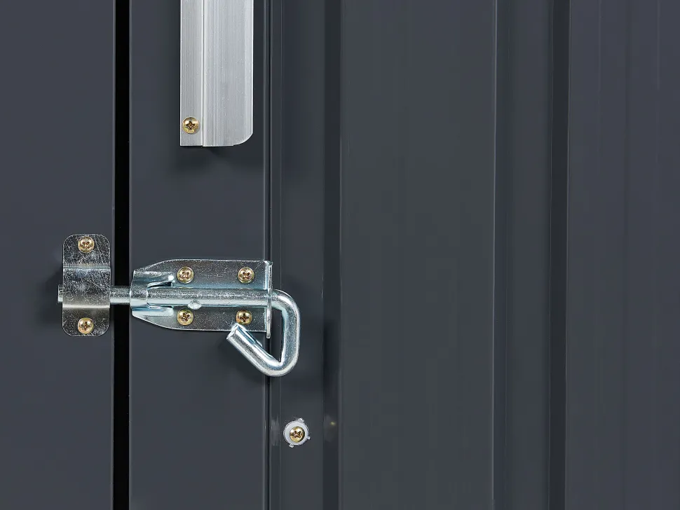 Abrigo De Jardim Em Metal Cinzento 158 X 270 Cm Aosta