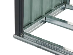 Abrigo De Jardim Em Metal Cinzento 158 X 270 Cm Aosta