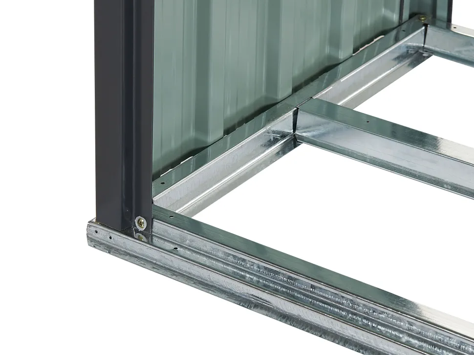 Abrigo De Jardim Em Metal Cinzento 158 X 270 Cm Aosta