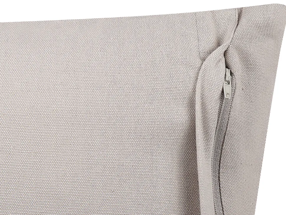 Almofada Com Bordado Em Algodao Em Cinzento E Creme 35 X 55 Cm Ocimum