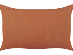 Almofada Com Padrao Geometrico Em Algodao Laranja 35 X 55 Cm Albium