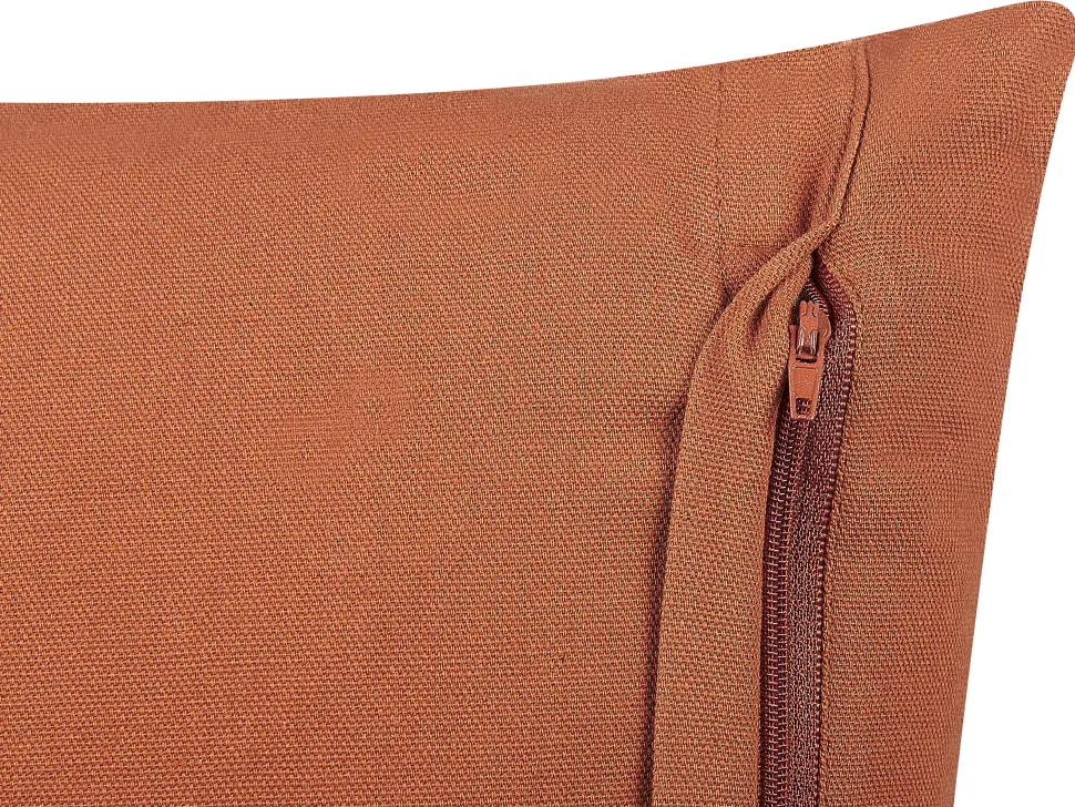 Almofada Com Padrao Geometrico Em Algodao Laranja 35 X 55 Cm Albium