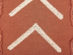 Almofada Com Padrao Geometrico Em Algodao Laranja 35 X 55 Cm Albium