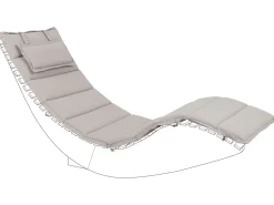 Almofada Complementar Para Espreguicadeira 180 X 60 X 5 Cm Taupe Brescia