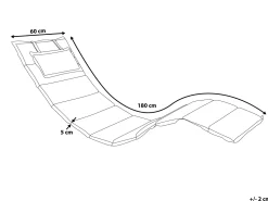 Almofada Complementar Para Espreguicadeira 180 X 60 X 5 Cm Taupe Brescia