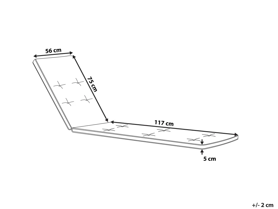 Almofada Complementar Para Espreguicadeira 192 X 56 X 5 Cm Azul Cesana