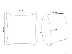 Almofada De Algodao Com Padrao Geometrico 50 X 50 Cm Rosa Dourado Oujda