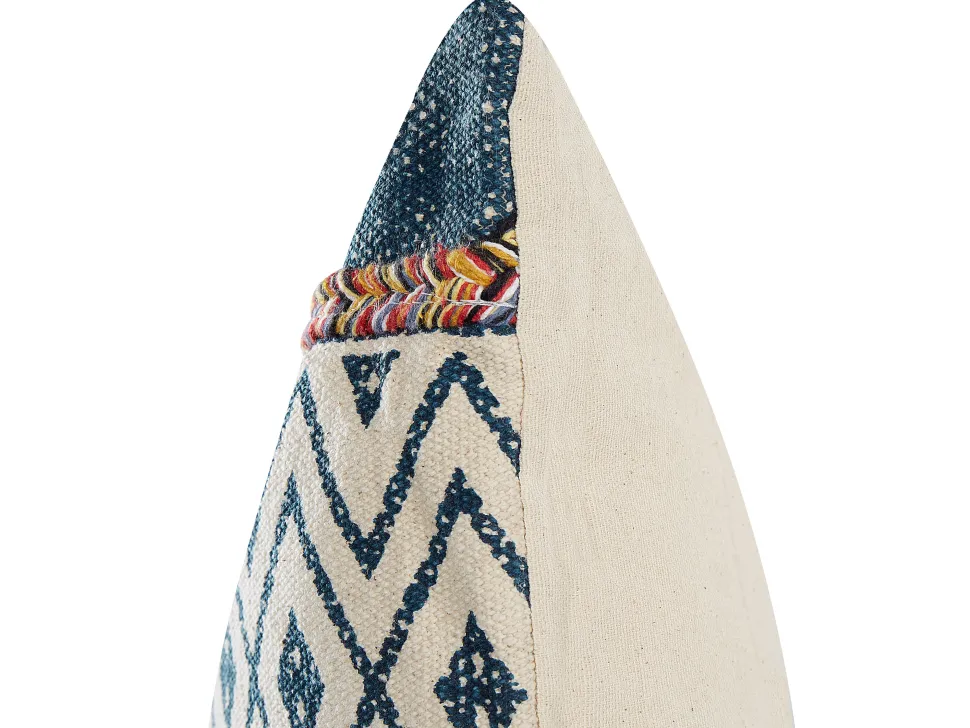 Almofada De Algodao Com Padrao Geometrico 50 X 50 Cm Multicolor Souk