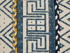 Almofada De Algodao Com Padrao Geometrico 50 X 50 Cm Multicolor Souk