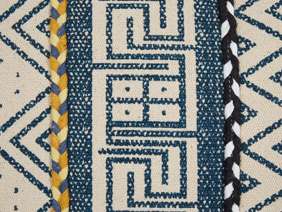 Almofada De Algodao Com Padrao Geometrico 50 X 50 Cm Multicolor Souk