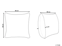 Almofada De Alto Perfil Com Enchimento De Poliester 80 X 80 Cm Diran