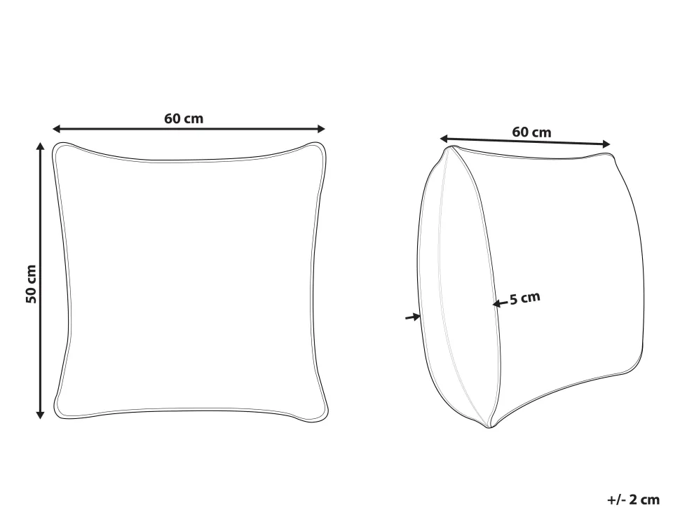 Almofada De Alto Perfil Com Recheio De Poliester 50 X 60 Cm Mana