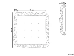 Almofada De Assento Em Veludo Rosa 40 X 40 Cm Kalanchoe