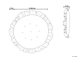 Almofada De Assento Em Veludo Rosa O 40 Cm Kalanchoe