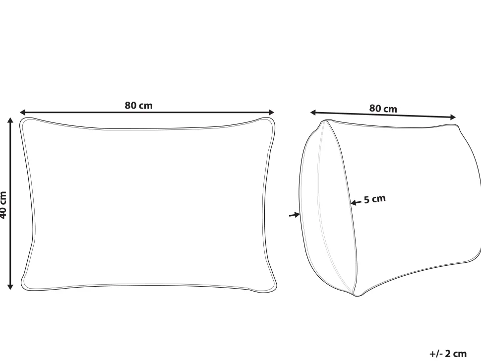 Almofada De Baixo Perfil Com Recheio De Poliester 40 X 80 Cm Mana