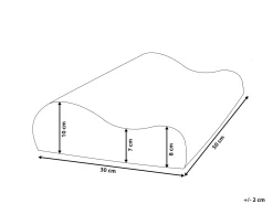 Almofada De Espuma De Memoria 50 X 30 Cm Branco Kangto