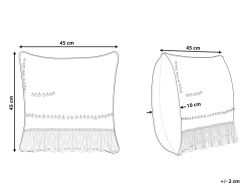 Almofada Decorativa 45 X 45 Cm Creme Vayali