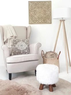 Almofada Decorativa 45 X 45 Cm Castanho Mimisal