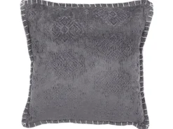 Almofada Decorativa Algodao E Viscose Cinzenta Com Relevo 45 X 45 Cm Melur