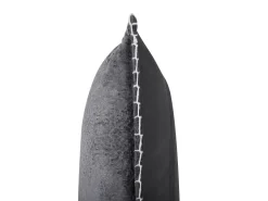 Almofada Decorativa Algodao E Viscose Cinzenta Com Relevo 45 X 45 Cm Melur