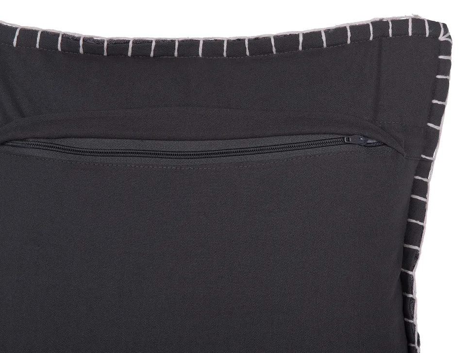 Almofada Decorativa Algodao E Viscose Cinzenta Com Relevo 45 X 45 Cm Melur