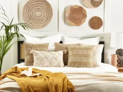 Almofada Decorativa As Riscas Em Algodao Creme E Branco 45 X 45 Cm Salix