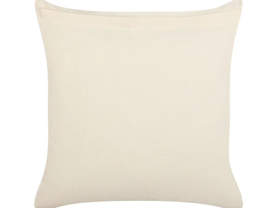 Almofada Decorativa As Riscas Em Algodao Creme E Preto 45 X 45 Cm Abies