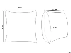 Almofada Decorativa As Riscas Em Algodao Creme E Preto 45 X 45 Cm Abies