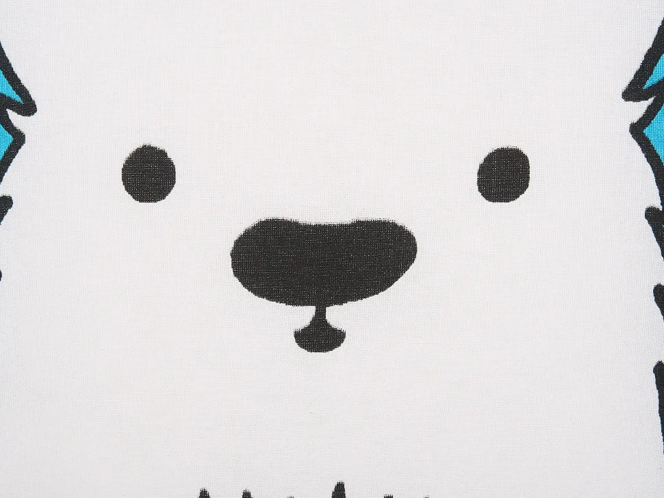 Almofada Decorativa Azul Com Estampa De Urso 45 X 45 Cm Waranasi