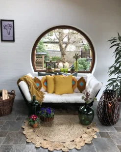 Almofada Decorativa Bordada Algodao Multicolor 40 X 60 Cm Danapur