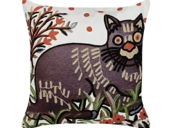 Almofada Decorativa Bordada Algodao Multicolor 50 X 50 Cm Phusro