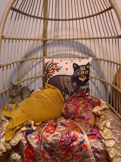 Almofada Decorativa Bordada Algodao Multicolor 50 X 50 Cm Phusro