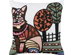 Almofada Decorativa Bordada Algodao Multicolor 50 X 50 Cm Mehsana