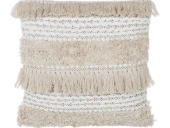 Almofada Decorativa Bordada Algodao Creme 45 X 45 Cm Villur