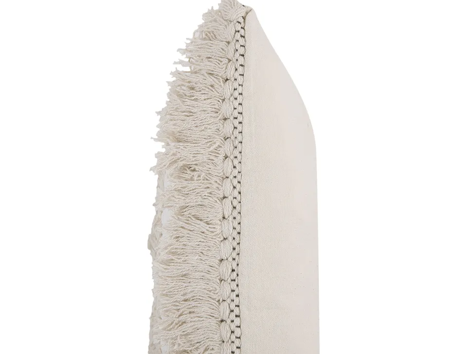 Almofada Decorativa Bordada Algodao Creme 45 X 45 Cm Villur